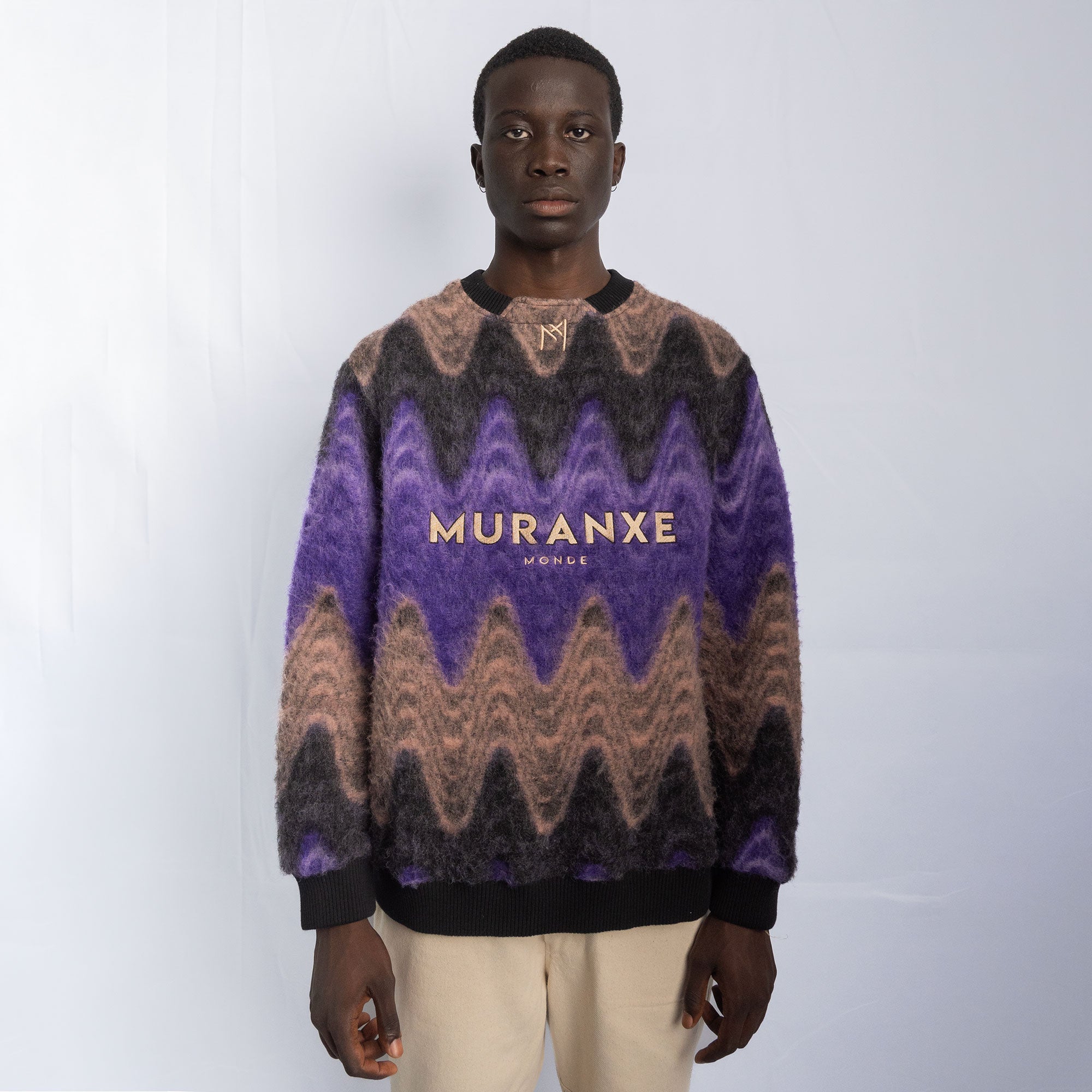 PULL-OVER ONDULÉ COL ROND