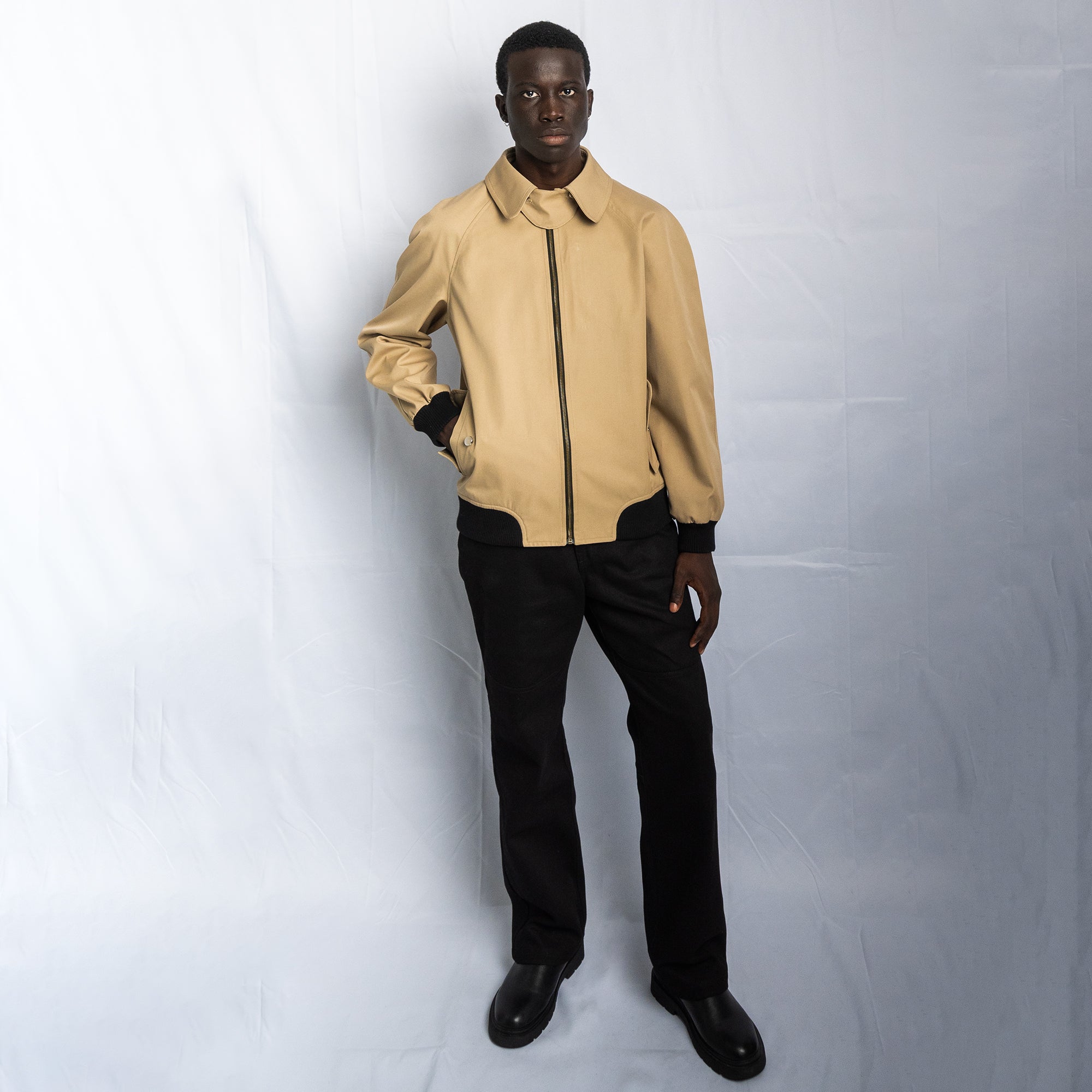 Blouson sergé enduit