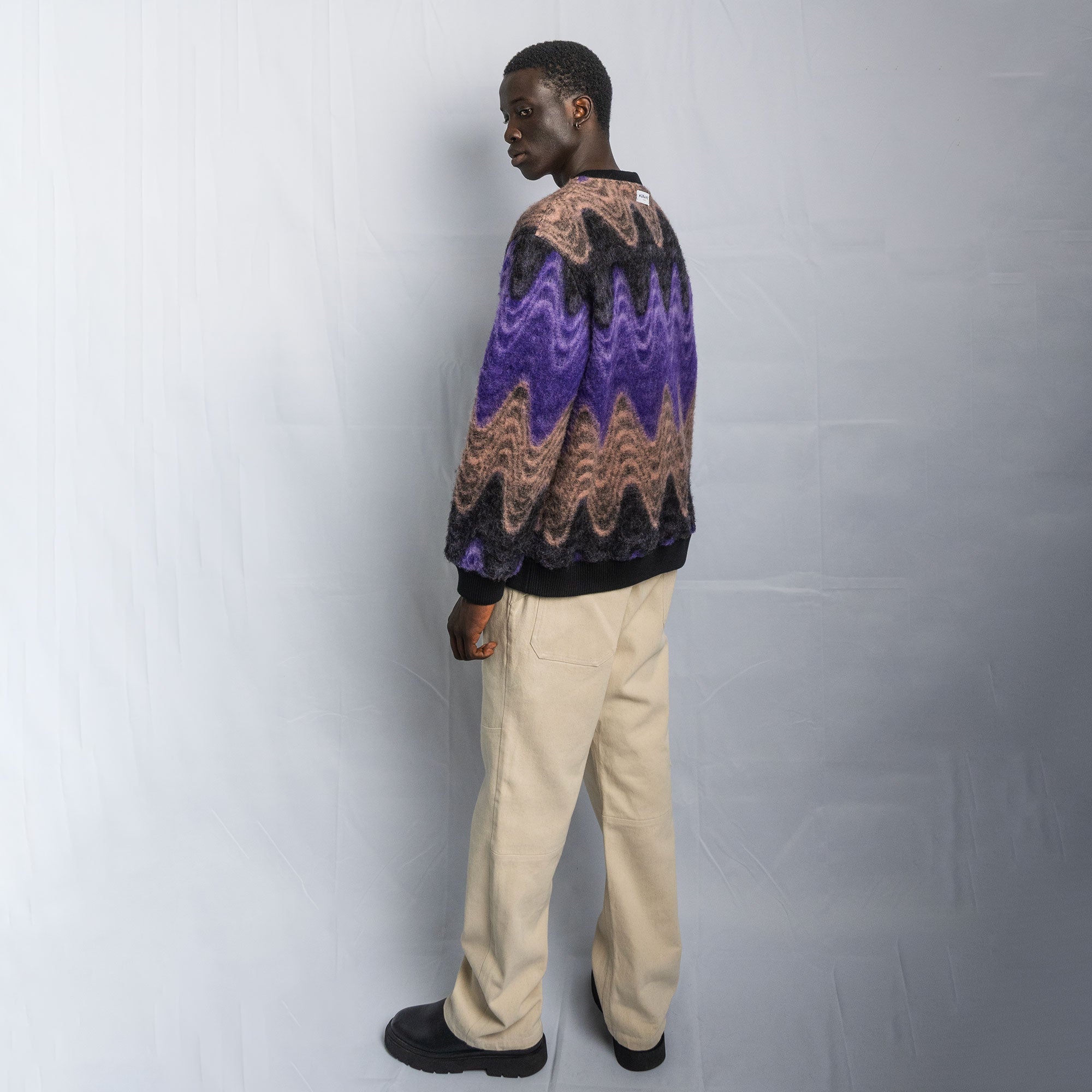 PULL-OVER ONDULÉ COL ROND